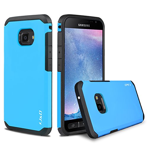 J&D Compatible para Galaxy Xcover 4/Samsung Galaxy Xcover 4S Funda, [Armadura Delgada] [Doble Capa] [Protección Pesada] Híbrida Resistente Funda Protectora y Robusta - Azul