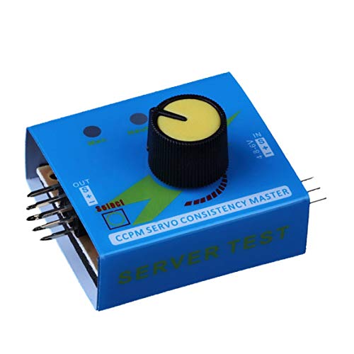 KKAAMYND Comprobador profesional multiservo para 3_C_H ECS Cofor Nsistency Speed Controler canales de potencia CCPM Medidor Master Checker, azul, hay 3 modos para comprobar servo o ESC: