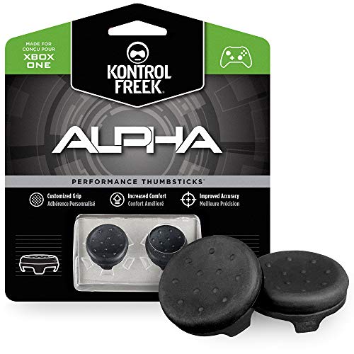 KontrolFreek Alpha para Xbox One y Xbox Series X/S | Performance Thumbsticks | 2 Alturas bajas, cóncavo | Negro.