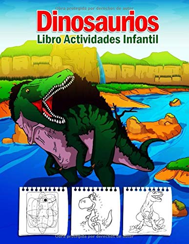 Libro Dinosaurios Actividades Infantil: 108 Páginas Grande Divertido Actividades, Libro Para Colorear Niños Dinosaurios, Crucigramas Faciles En ... Conecta Los Puntos, Colorear Por Numeros!