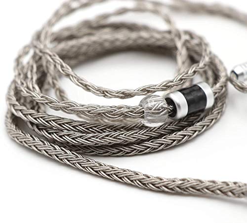 Linsoul Tripowin Zonie 16 Core Cable de auriculares SPC para BL03 TRN V90 V80 AS10 ZS10 ZS6 ES4 ZST ZSR iems (2 pines 0,78-2,5 mm, gris)