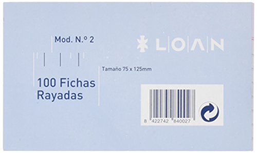 Loan Número 2 - Fichas rayadas, 100 unidades