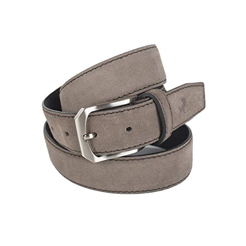 Lois - cinturon piel serraje hombre cuero marca 35 mm de ancho 49701, Color Taupe