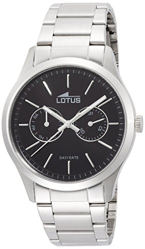 Lotus 15954/3 - Reloj de Cuarzo para Hombre, con Correa de Acero Inoxidable, Color Plateado