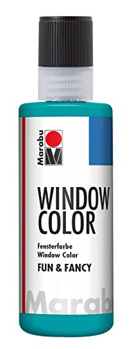 Marabu-Window Fun & Fancy-Pintura (80 ml), Color Azul Turquesa, (040604098)