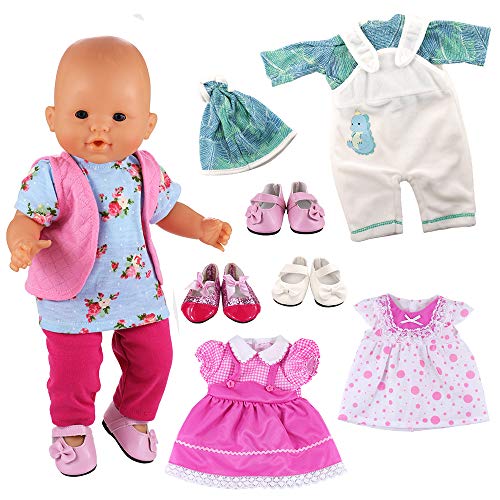 Miunana Juego de ropa para muñecas, 3 pares de zapatos, para muñecas de 36 – 40 cm
