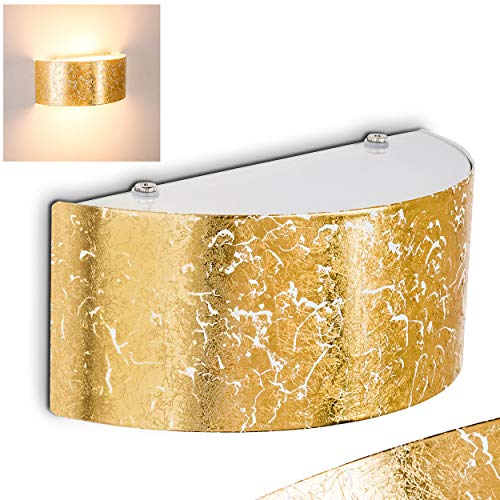 Moderna Lámpara de pared Modelo Lesina M salida iluminación superior e inferior - Aplique elegante color dorado apto para bombillas LED - Lámpara para recibidor salón dormitorio