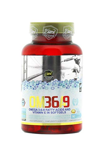 MTX nutrition Omega 3-6-9 90 perlas - Ácidos Grasos Esenciales Omega y vitamina E natural para adecuada gestión sobre lípidos y fluidez sanguínea