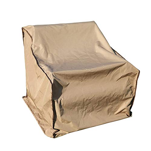 Nai-storage Fundas para Muebles de jardín y Patio, Impermeable, Resistente al Viento, Anti-UV, para Mesa, para sofá y sillas, Beige (Size : 87 * 87 * 91cm)