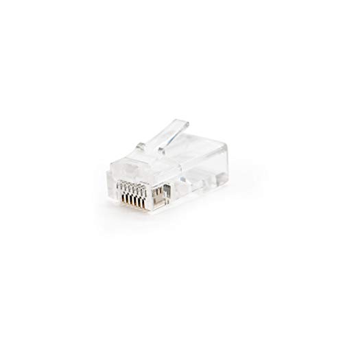 NanoCable 10.21.0102-100 - Conector para cable de red Ethernet RJ45, 8 hilos Cat.5e UTP, bolsa de 100 unidades