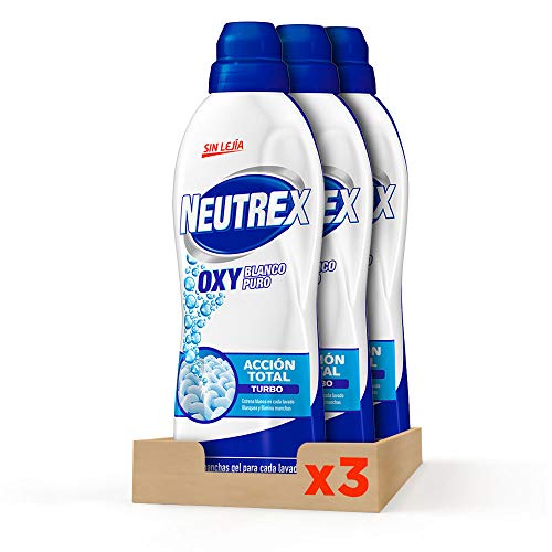 Neutrex Quitamanchas Gel Oxy Blanco Puro Botella 840 ml, Pack de 3, Total 2.520ml