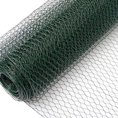 Niederberg Metall Mallas de Alambre | Valla de Tela Metálica | Malla Hexagonal 13x13mm | Valla para Animales y Plantas 25 m de Largo | Altura 100 cm | 0,8mm Revestimiento de PVC Verde