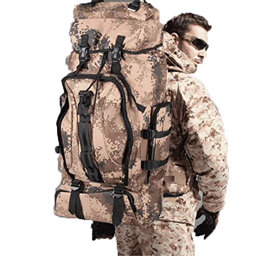 NKJGFV Viajes Mochila Morral táctico Militar Mochila acampan del Alpinismo del Bolso de los Hombres Desert Digital 50-70L