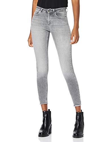 Only Onlblush Mid SK ANK Raw JNS Rea0918 Vaqueros, Grey Denim, 40W / 32L para Mujer