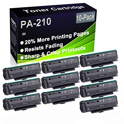 Paquete de 10 cartuchos de impresora láser compatibles P2200/2500W (alta capacidad) de repuesto para cartucho de impresora Pantum PA-210