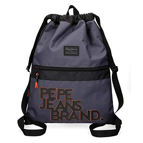 Pepe Jeans Troy Mochila Saco Azul 35x46 cms Poliéster