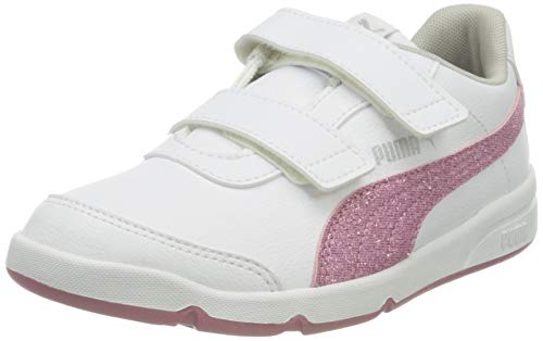 PUMA STEPFLEEX 2 SL VE Glitz FS V P, Zapatillas Niñas, Blanco White/Foxglove/Gray Violet Silver, 33 EU