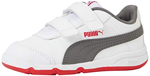 PUMA Stepfleex 2 SL Ve V Inf, Zapatillas, Blanco White/Castlerock/High Risk Red, 26 EU