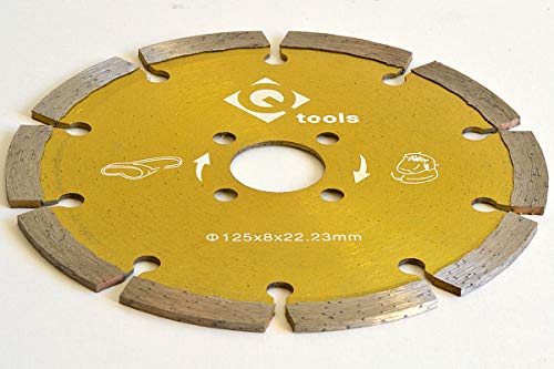 Q-Tools Premium - Disco de corte de diamante (2 unidades, 125 mm x 22,2)