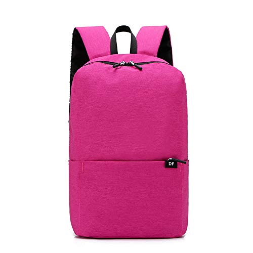 QXbecky Bolso de hombro resistente al agua y portátil ultra ligero mochila deportiva de viaje pequeña para hombres y mujeres mochila informal de viaje al aire libre pequeña rosa roja 37x12x25m