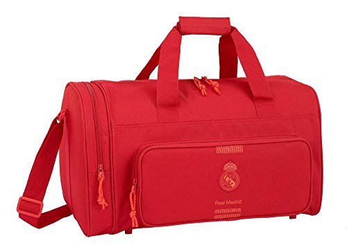 Real madrid cf Bolsa Deporte Bolso de Viaje 47 cm, Rojo