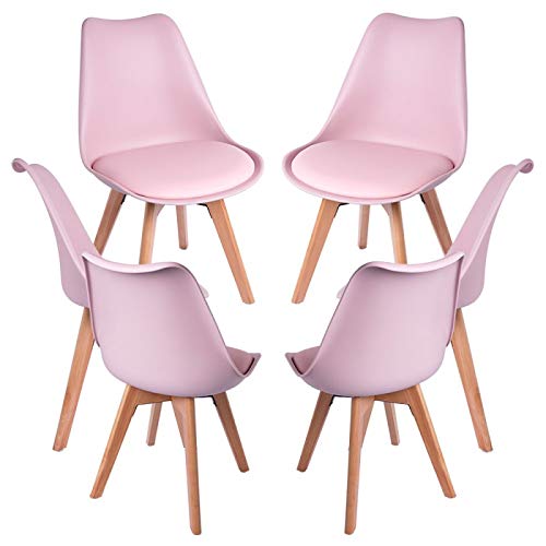 Regalos Miguel - Packs Sillas Comedor - Pack 6 Sillas Synk Basic - Rosa - Envío Desde España