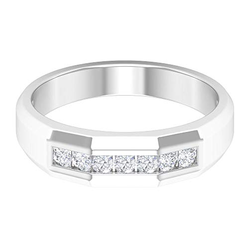 Rosec Jewels 14 quilates oro blanco redonda H-I Diamond