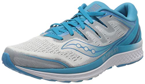 Saucony Guide ISO 2 Stabilitätsschuh Damen-Blau, Silber, Zapatillas de Running Zapato de Estabilidad para Mujer, Blue, 37.5 EU