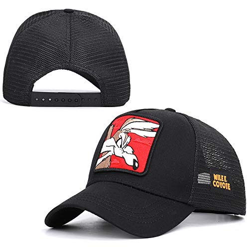 sdssup Tiburón Serie de Bordado Animal Gorra de béisbol sombrilla Tapa Neta del camión Nuevo Negro -Coyote Ajustable