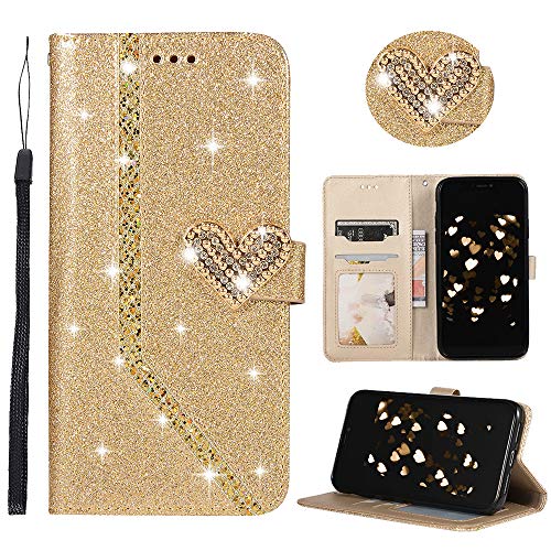 SEEYA - Funda para Samsung Galaxy S20, color dorado, Brillantina dorada., Samsung Galaxy S20