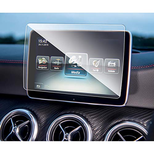 SHAOHAO Protector de pantalla para Mercedes Benz Clase A B AMG de 8 pulgadas GPS, transparente, resistente a los arañazos 9H antihuellas, cristal templado