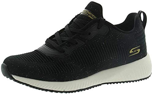 Skechers Bobs Squad-Total Glam, Zapatillas Mujer, Negro (BKMT Black and Multi Engineered Knit), 36 EU