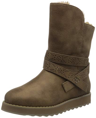 Skechers Keepsakes 2.0, Bota a la Altura de la Pantorrilla Mujer, Micropiel Gris Pardo, 38 EU