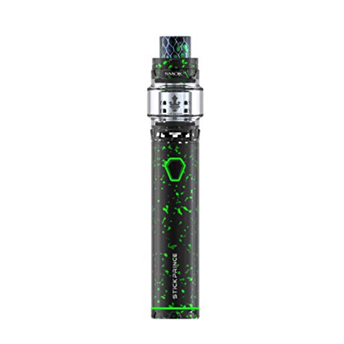 SMOK Stick Prince 8mL 3000mAh El set de cigarrillos electrónicos contiene el llavero BTKSY sin aceite de nicotina sin humo (Black green spray)