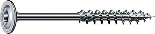 SPAX Tornillo para construcción de madera, 10,0 x 300 mm, 25 unidades, T-Star Plus, cabeza de plato, rosca parcial, 4CT, Wirox A3J, 251011003005