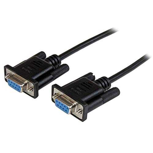StarTech.com SCNM9FF1MBK - Cable nulo de módem Serie RS232 DB9, Hembra a Hembra de 1 m, Color Negro