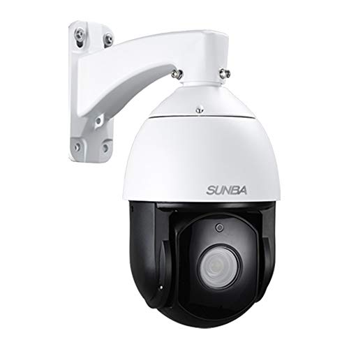 SUNBA Cámara PTZ para exteriores 1080p IP PoE+, zoom óptico 20x@H.265, domo de velocidad media 24x7 Tour automático PTZ, visión nocturna infrarroja de largo alcance hasta 250m (603-D20X)