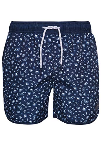 Superdry Hombre Bañador Echo Racer Paisley Azul Marino L