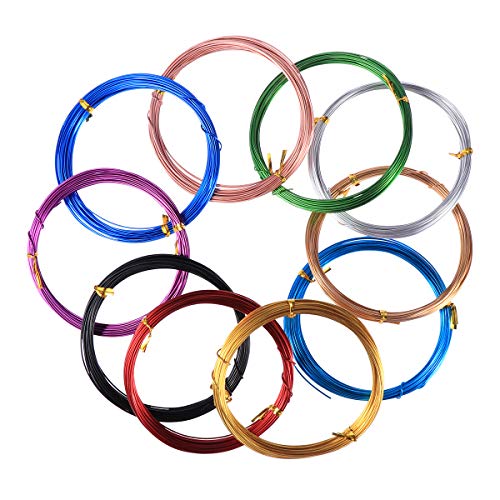 SUPVOX 10PCS Aluminio Craft Wire Anodized Jewelry Craft Making Abalorios Floral Wire para DIY Crafts and Model Skeleton Projects