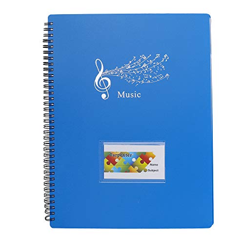 Tamaño A4 Documento de Nota Musical 40 Bolsillos Carpeta Poseedor Caso Carpeta de partituras File Clef Canción de papel de almacenamiento, Bolsa porta documentos