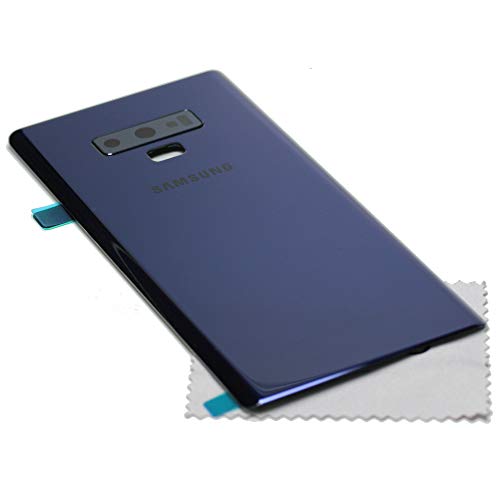 Tapa de batería para Samsung Original para Samsung Galaxy Note 9 (N960F) Azul con mungoo Pantalla paño de Limpieza
