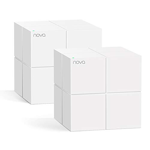 Tenda MW6 Nova - Sistema Mesh WiFi para todo el hogar (paquete de 2, cobertura de doble banda de hasta 500 m², MU-MIMO, control parental, funciona con Alexa)