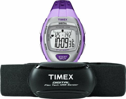 Timex T5K733F7 - Reloj Digital de Cuarzo para Mujer, Correa de Resina Color púrpura