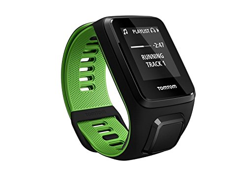 TomTom Runner 3 Cardio+Music, Reloj cardio y música, Negro/Verde, L (Grande)