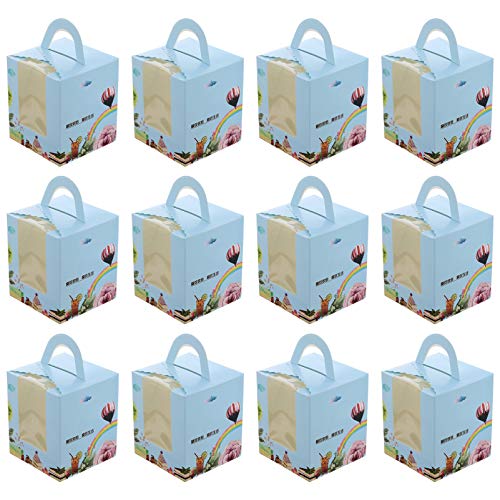 TOYANDONA 25 Cajas Individuales para Cupcakes Cajas para Cupcakes Individuales con Insertos de Asas Y Cajas de Papel para Muffins con Ventana Transparente para Regalos Suministros para