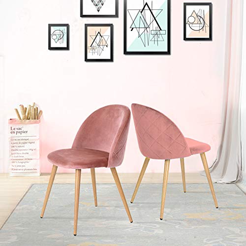 TUKAILAI Homewares - Silla de comedor (4 unidades), color rosa