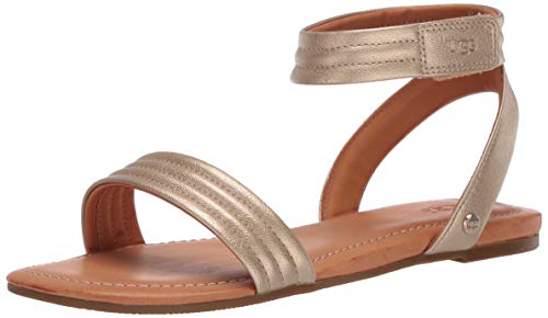 UGG Ethena, Sandalia Mujer, Dorado, 39 EU