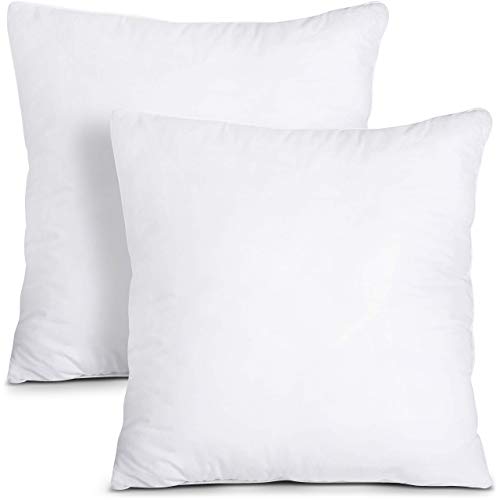 Utopia Bedding Relleno de Cojín 70 x 70 cm (2 Unidades) - Funda de Mezcla de Algodón - Fibra Virgen Siliconada - Almohadas de Sofá (Blanco)