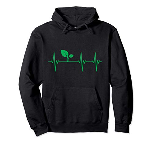 Vegan Heartbeat Lifeline Plant Based Nutrition Regalo de Sudadera con Capucha