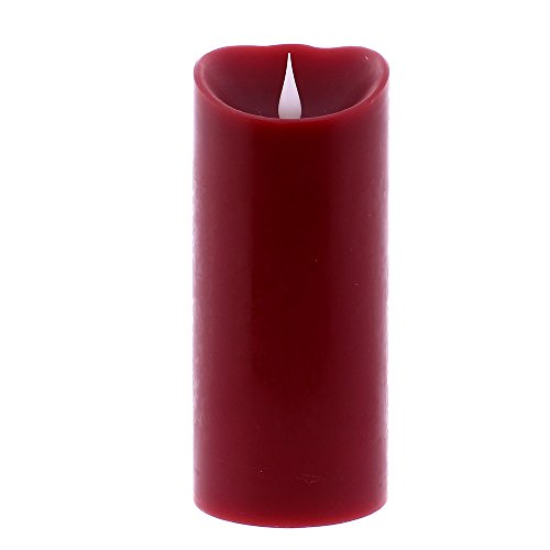 Vela decorativa LED roja aroma vainilla